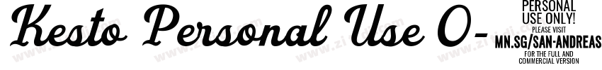 Kesto Personal Use O字体转换